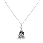 Sterlingsilber 3D-Anhänger mit Glöckchen 35 - 55 cm