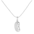 Sterlingsilber Bohnen Anhänger Halskette 40 - 60 cm