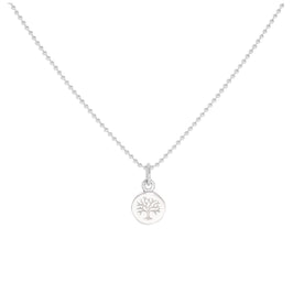 Kleine Halskette mit Baum des Lebens-Anhänger aus Sterlingsilber, 35–56 cm