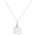 Sterlingsilber 18 Anhänger mit klarem CZ-Kristallherz an Kette 16–24 Zoll