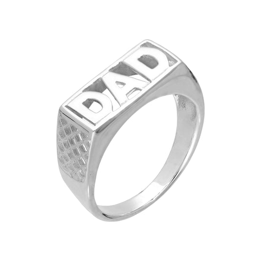 Sterling Silber Dad Ring Größen L - Z+2