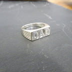 Sterlingsilber Dad Ring Größen L - Z+2