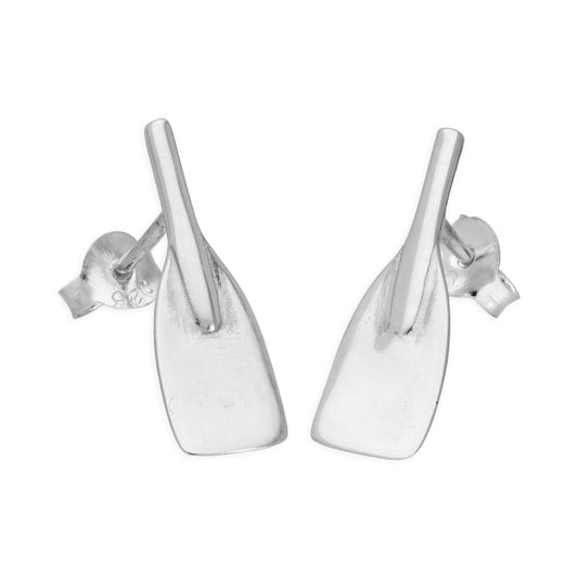 Sterlingsilber Gekreuzt Ruder Ohrstecker