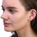 Sterlingsilber & 6 mm Oval Abalone Ohrstecker