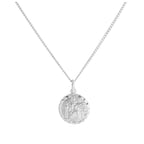 Sterlingsilber Diamantschliff Runde St. Christopher Halskette 16 - 24 Zoll