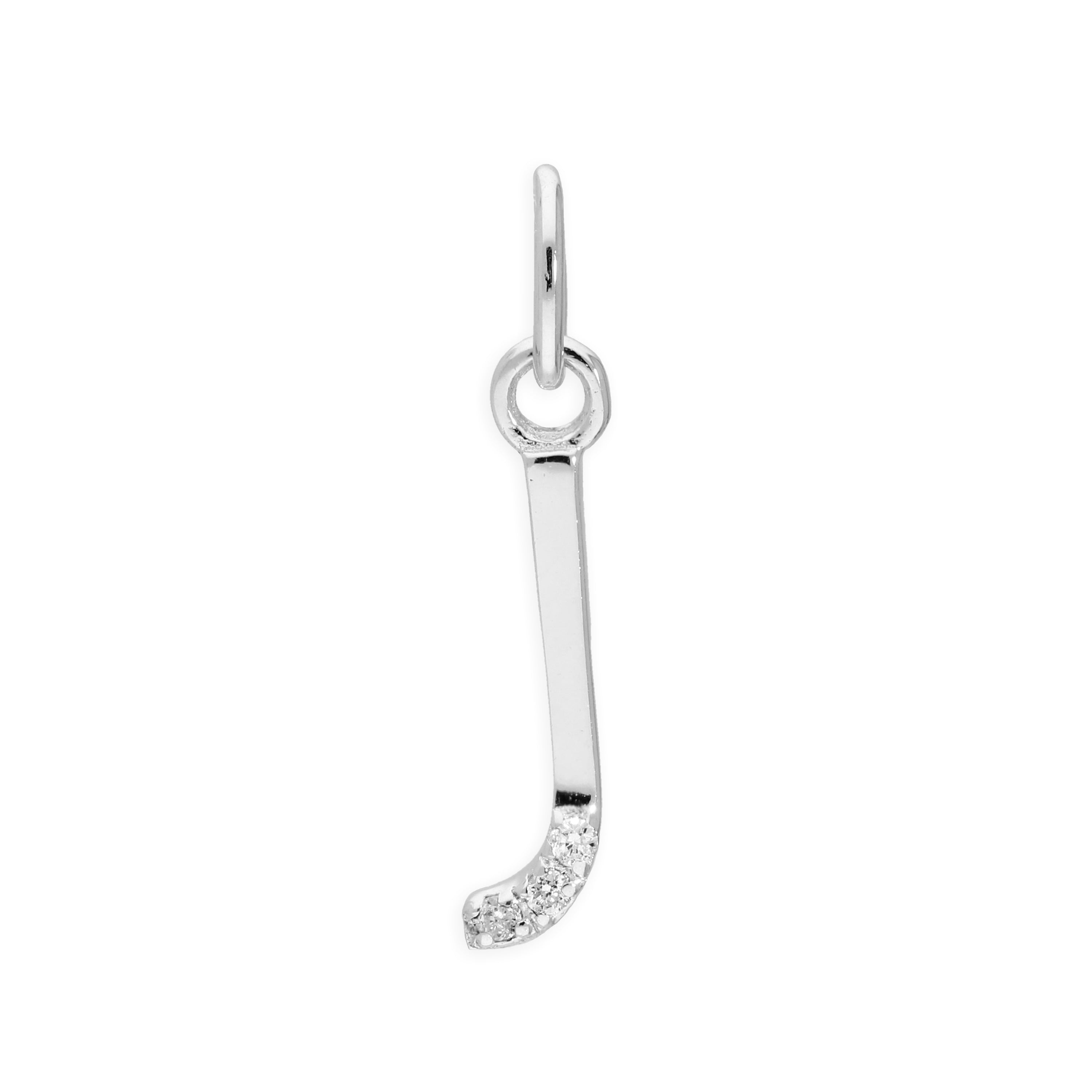 Sterlingsilber Anhänger mit dreifachem 1,2-Karat-Diamant und Buchstaben A–Z
