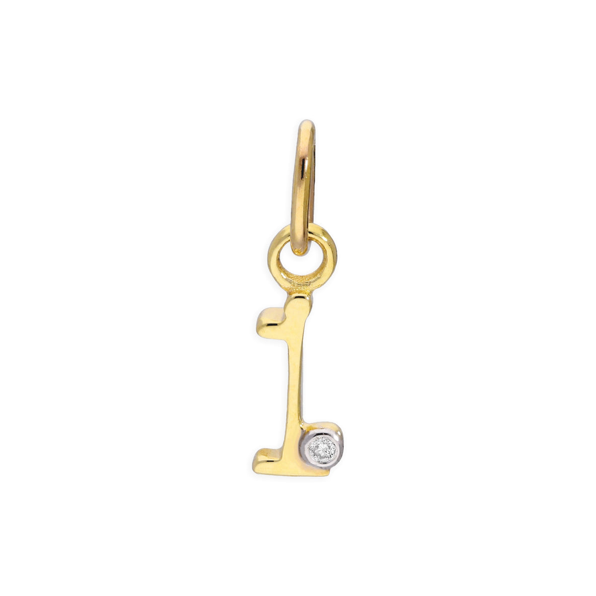 Buchstaben-Anhänger aus 9 Karat Gelbgold mit Diamant (0,4 Points), A - Z