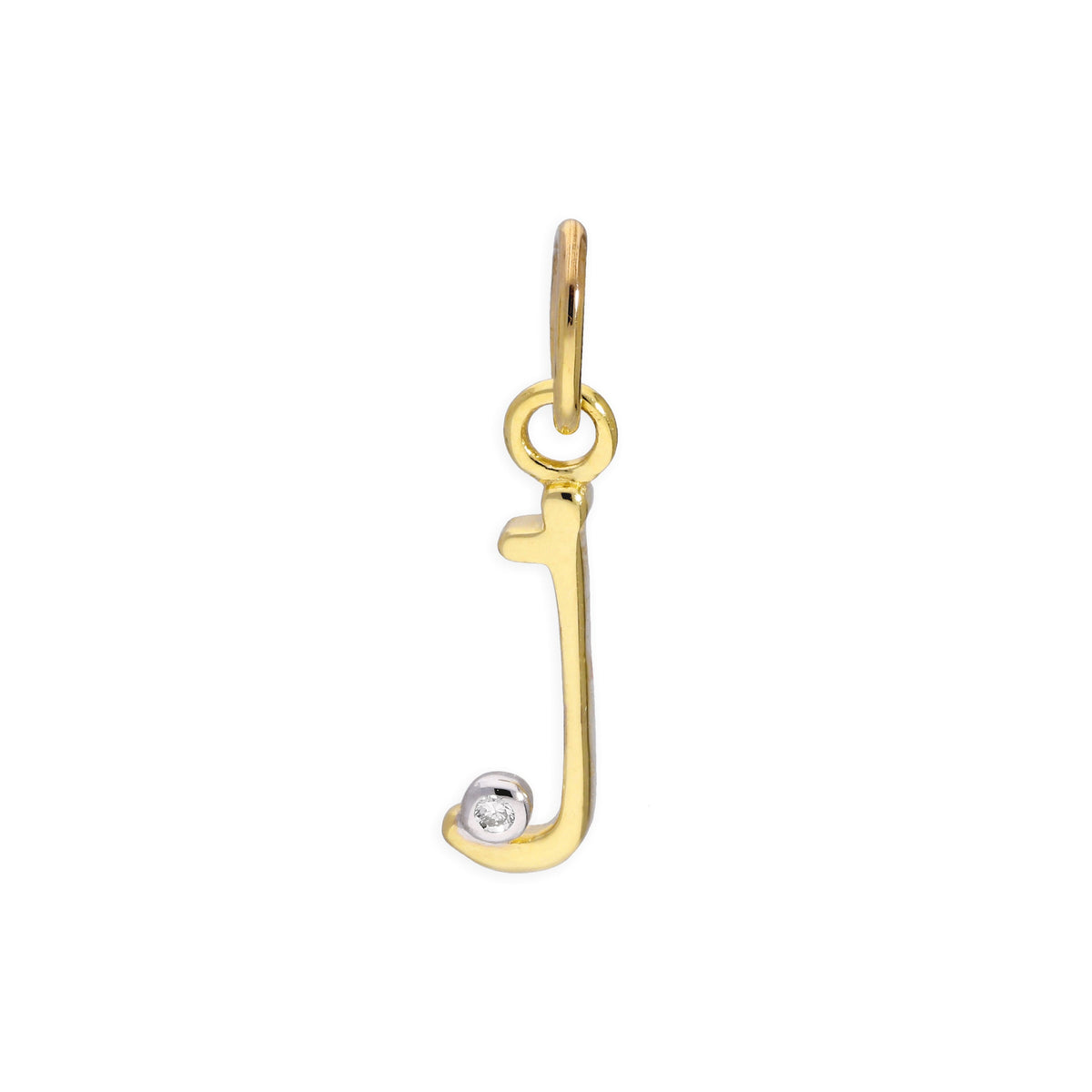 Buchstaben-Anhänger aus 9 Karat Gelbgold mit Diamant (0,4 Points), A - Z