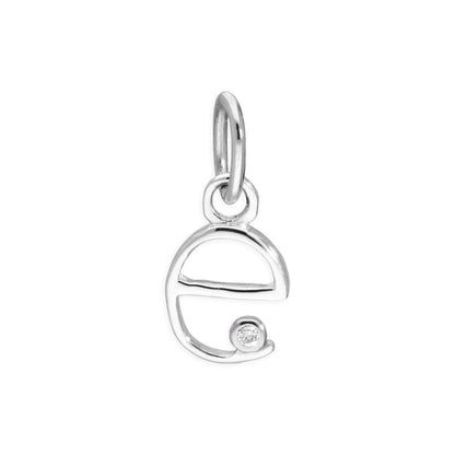 Anhänger mit Buchstaben aus Sterlingsilber und 0,4 Karat Diamanten A–Z