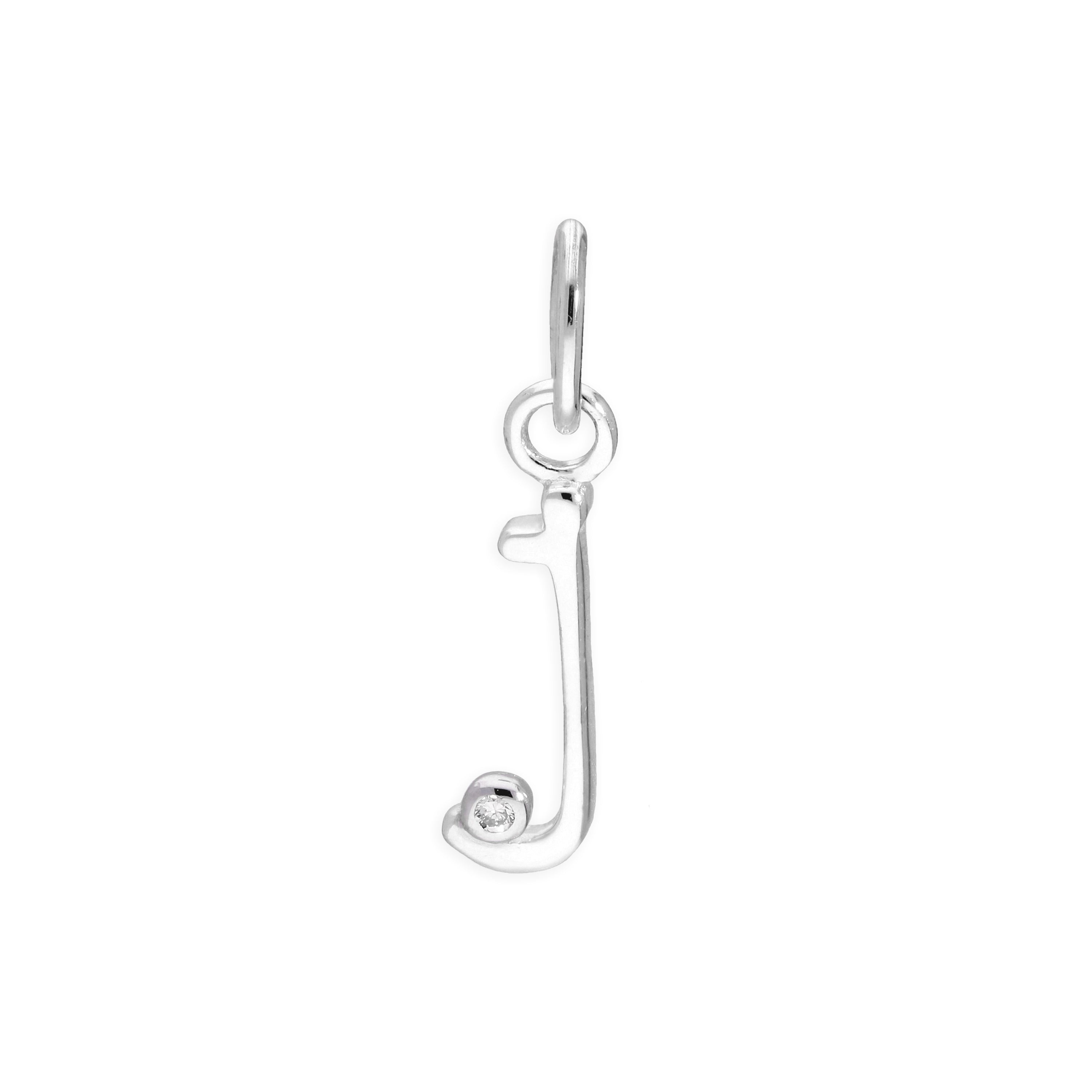 Anhänger mit Buchstaben aus Sterlingsilber und 0,4 Karat Diamanten A–Z