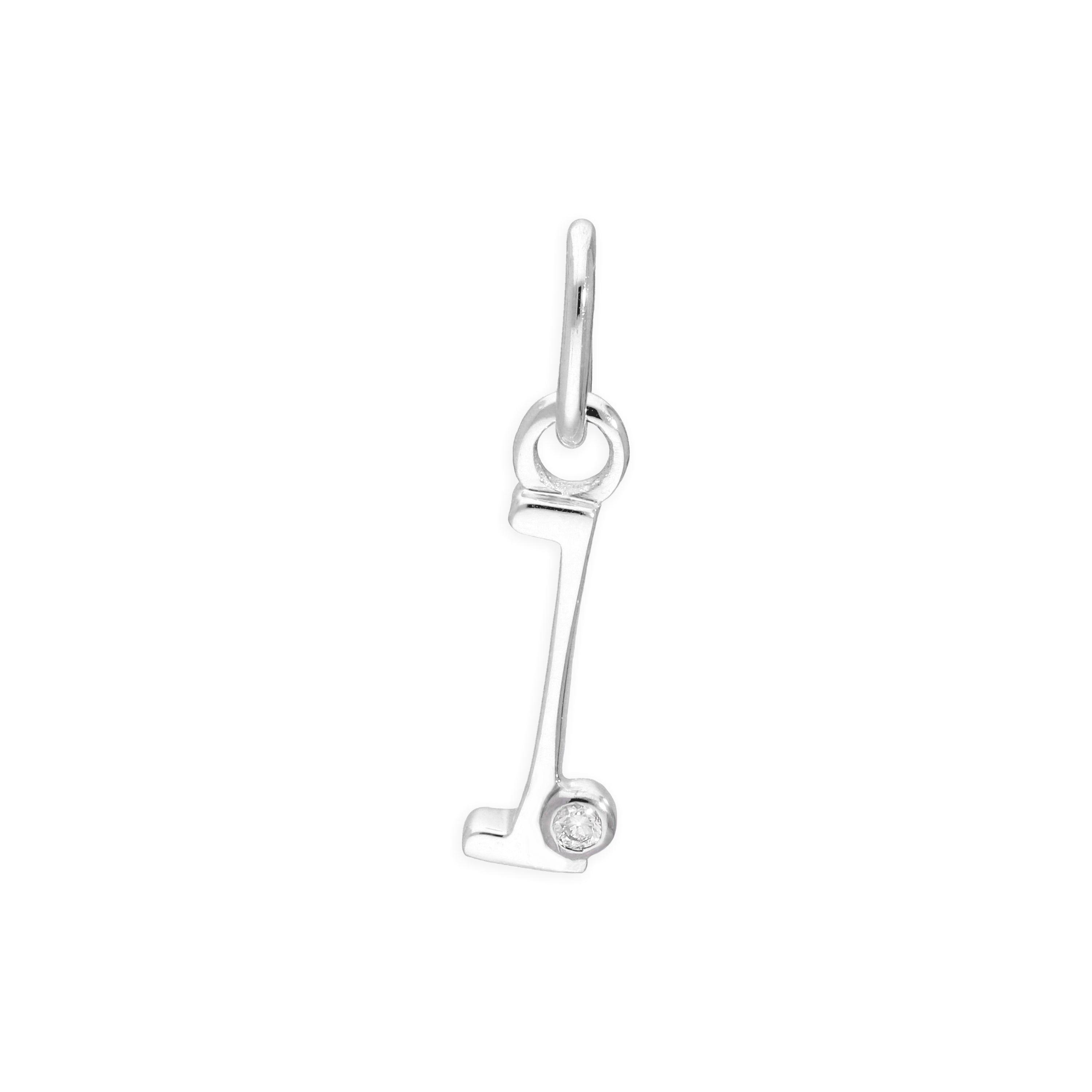 Anhänger mit Buchstaben aus Sterlingsilber und 0,4 Karat Diamanten A–Z