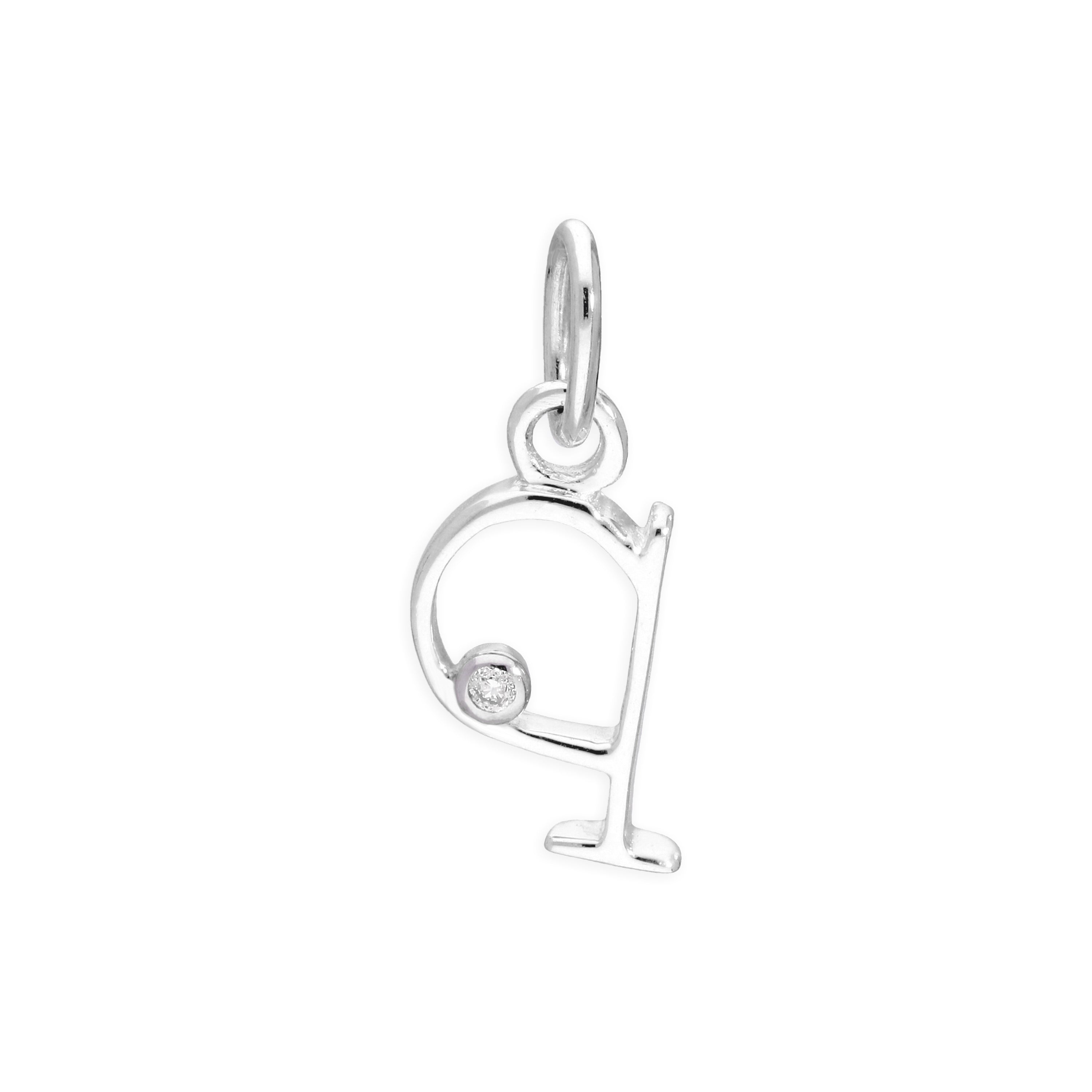 Anhänger mit Buchstaben aus Sterlingsilber und 0,4 Karat Diamanten A–Z