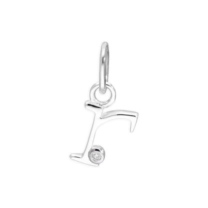 Anhänger mit Buchstaben aus Sterlingsilber und 0,4 Karat Diamanten A–Z