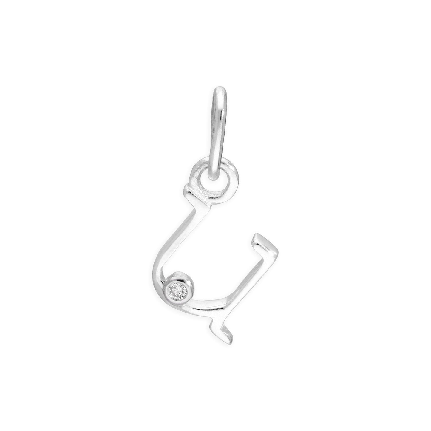 Anhänger mit Buchstaben aus Sterlingsilber und 0,4 Karat Diamanten A–Z
