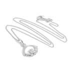 Halskette mit Claddagh-Anhänger aus Sterlingsilber 14-32 Zoll