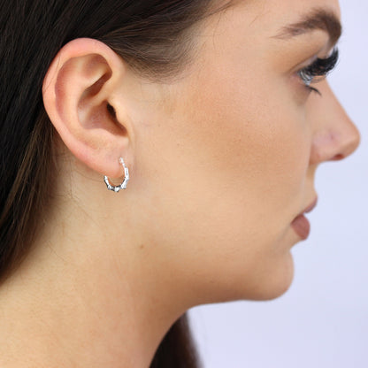 Sterlingsilber 13mm Creolen Ohrringe