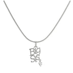 Anhänger für die große Schwester aus Sterlingsilber mit Zirkonia-Herz und Kette, 40 - 60 cm