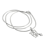 Anhänger für die große Schwester aus Sterlingsilber mit Zirkonia-Herz und Kette, 40 - 60 cm