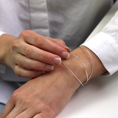 Sterlingsilber Mädchen Dreifach Russisch Armreif