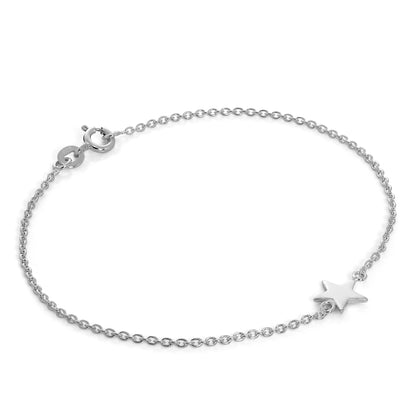 Fein Sterlingsilber Stern Belcherkette Armband