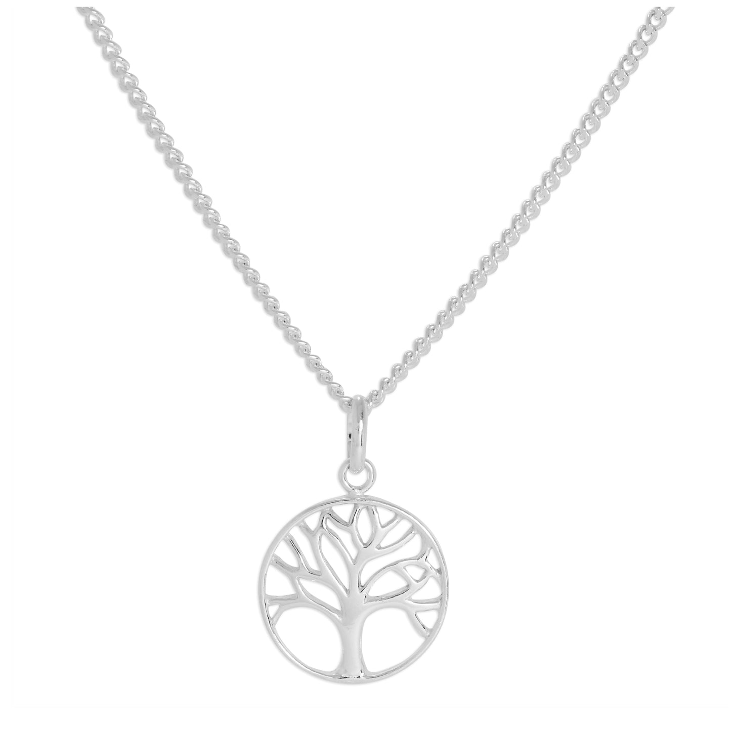 Halskette mit Baum des Lebens aus Sterlingsilber 16–24 Zoll