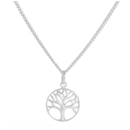 Halskette mit Baum des Lebens aus Sterlingsilber 40–60 cm