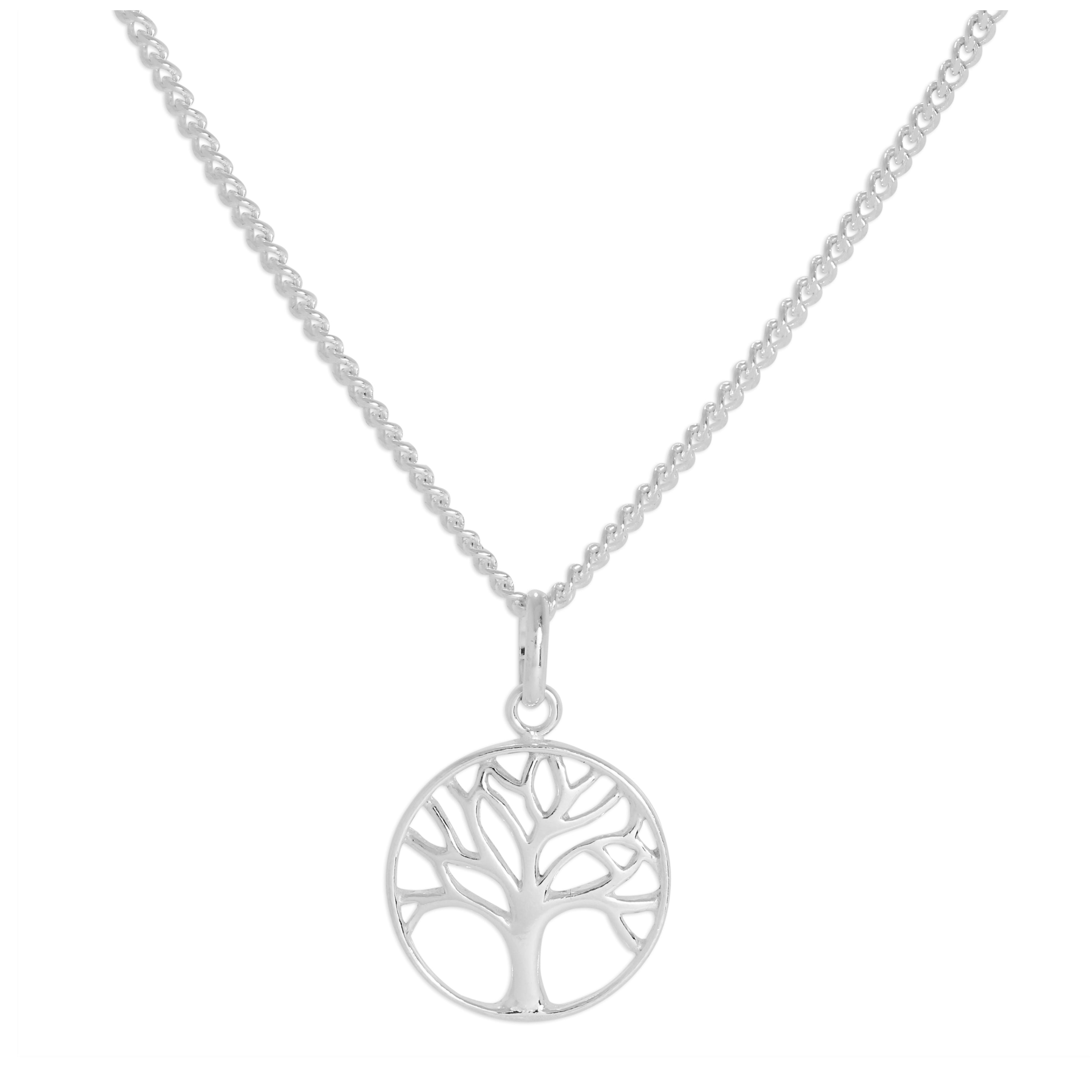 Halskette mit Baum des Lebens aus Sterlingsilber 16–24 Zoll