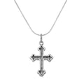 Sterlingsilber Gothic Kreuz Anhänger Halskette 16 - 22 Zoll
