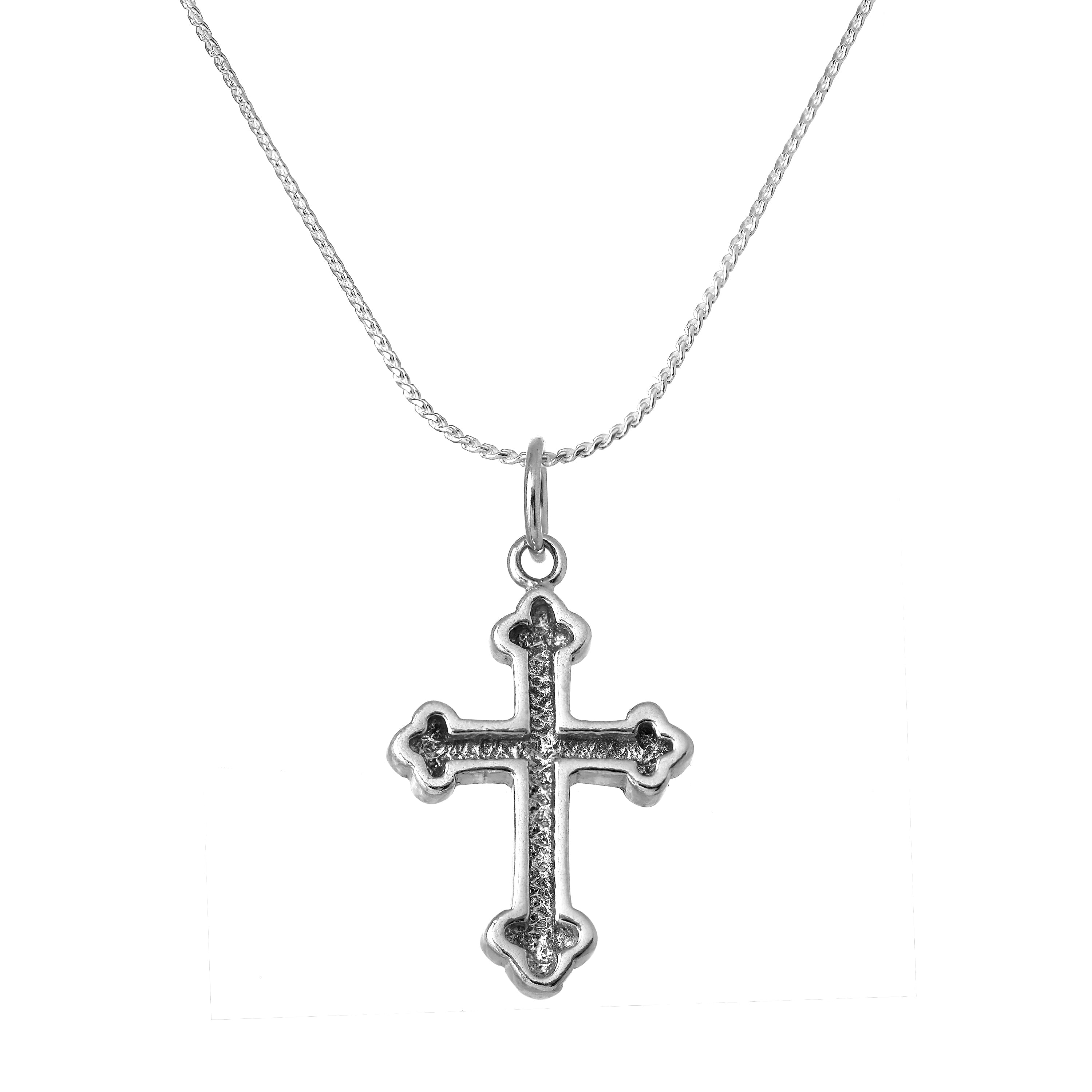 Sterlingsilber Gothic Kreuz Anhänger Halskette 16 - 22 Zoll