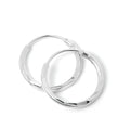 Diamantierte Schlafcreolen aus Sterlingsilber, 12 mm