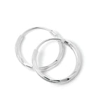 Diamantierte Schlafcreolen aus Sterlingsilber, 12 mm