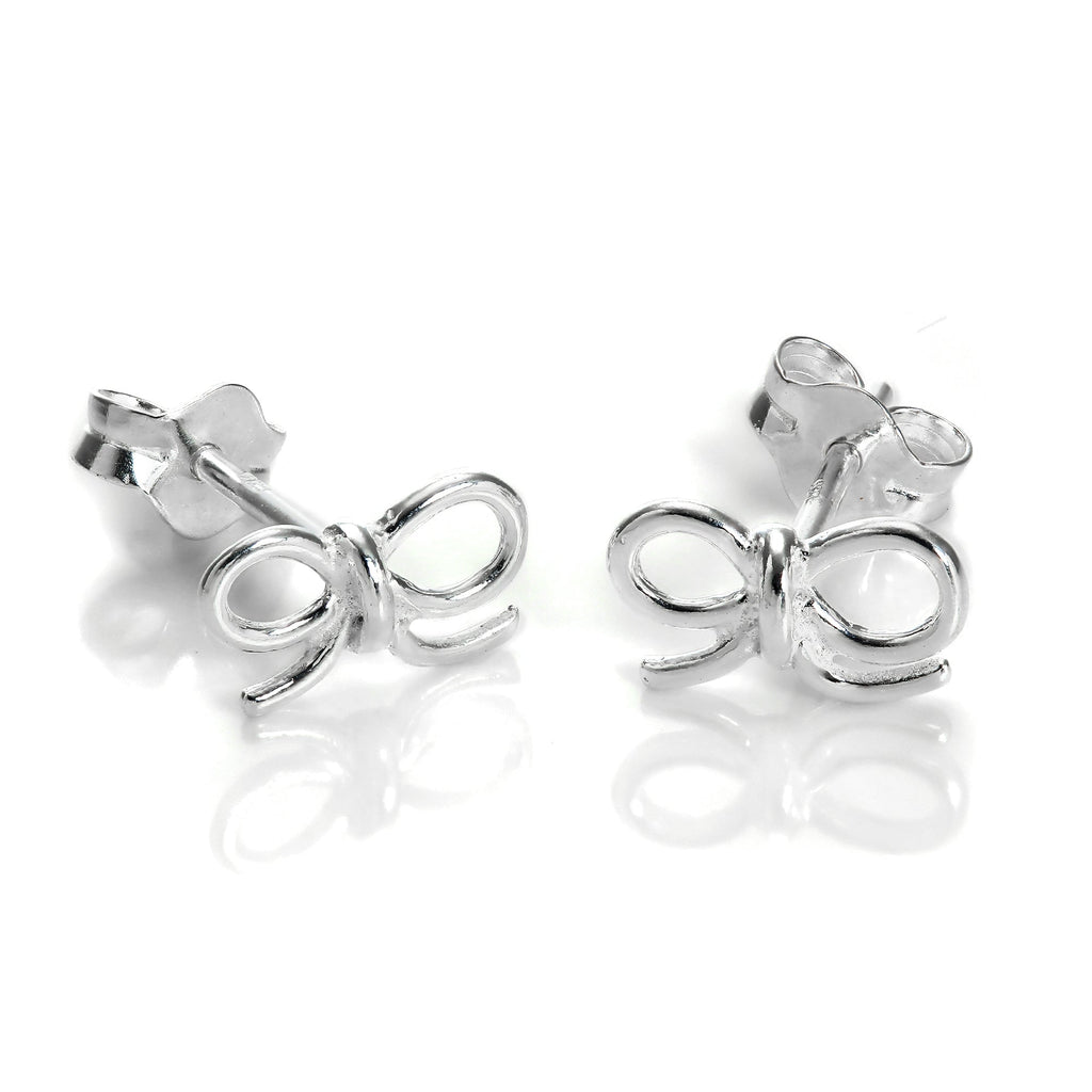 Sterlingsilber Schleife Ohrstecker