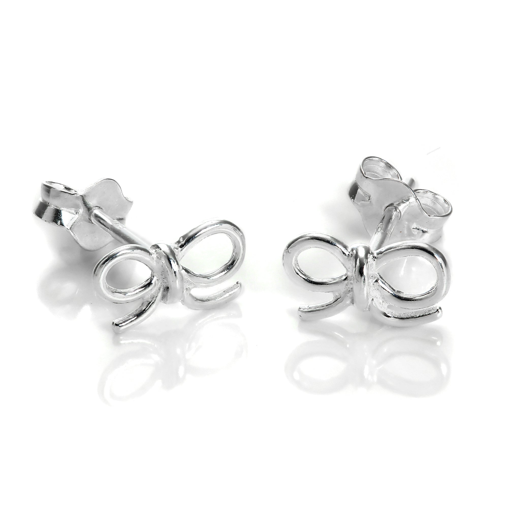 Sterlingsilber Schleife Ohrstecker