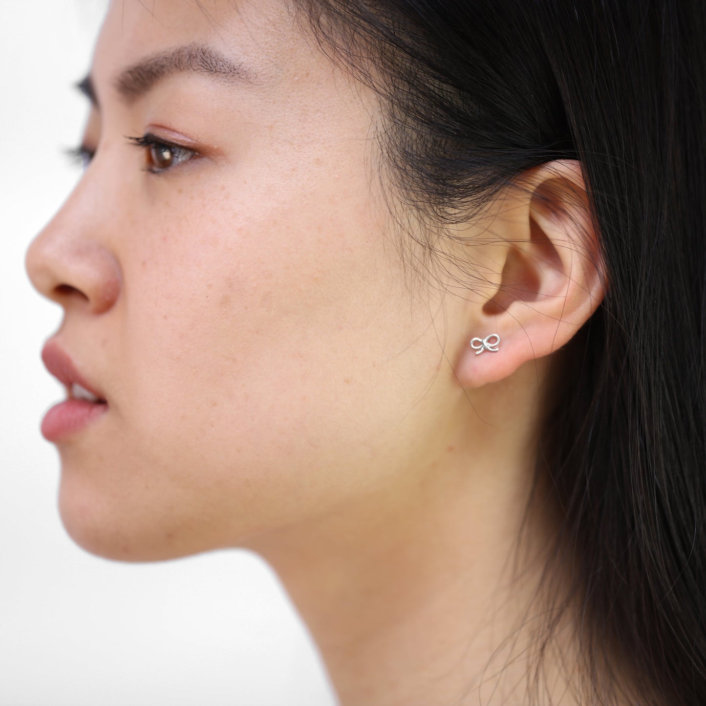 Sterlingsilber Schleife Ohrstecker