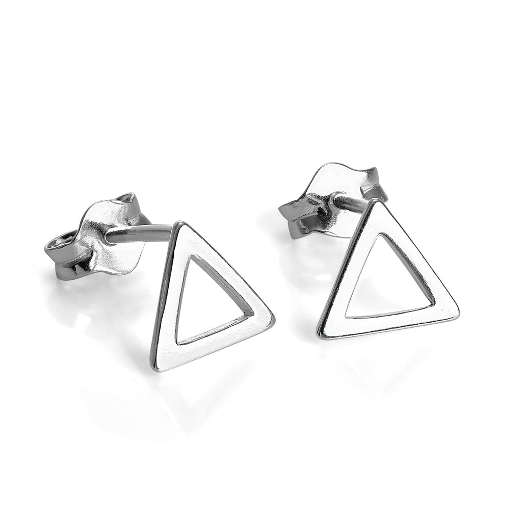 Sterlingsilber Offen Dreieck Ohrstecker