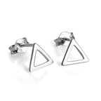 Sterlingsilber Offen Dreieck Ohrstecker