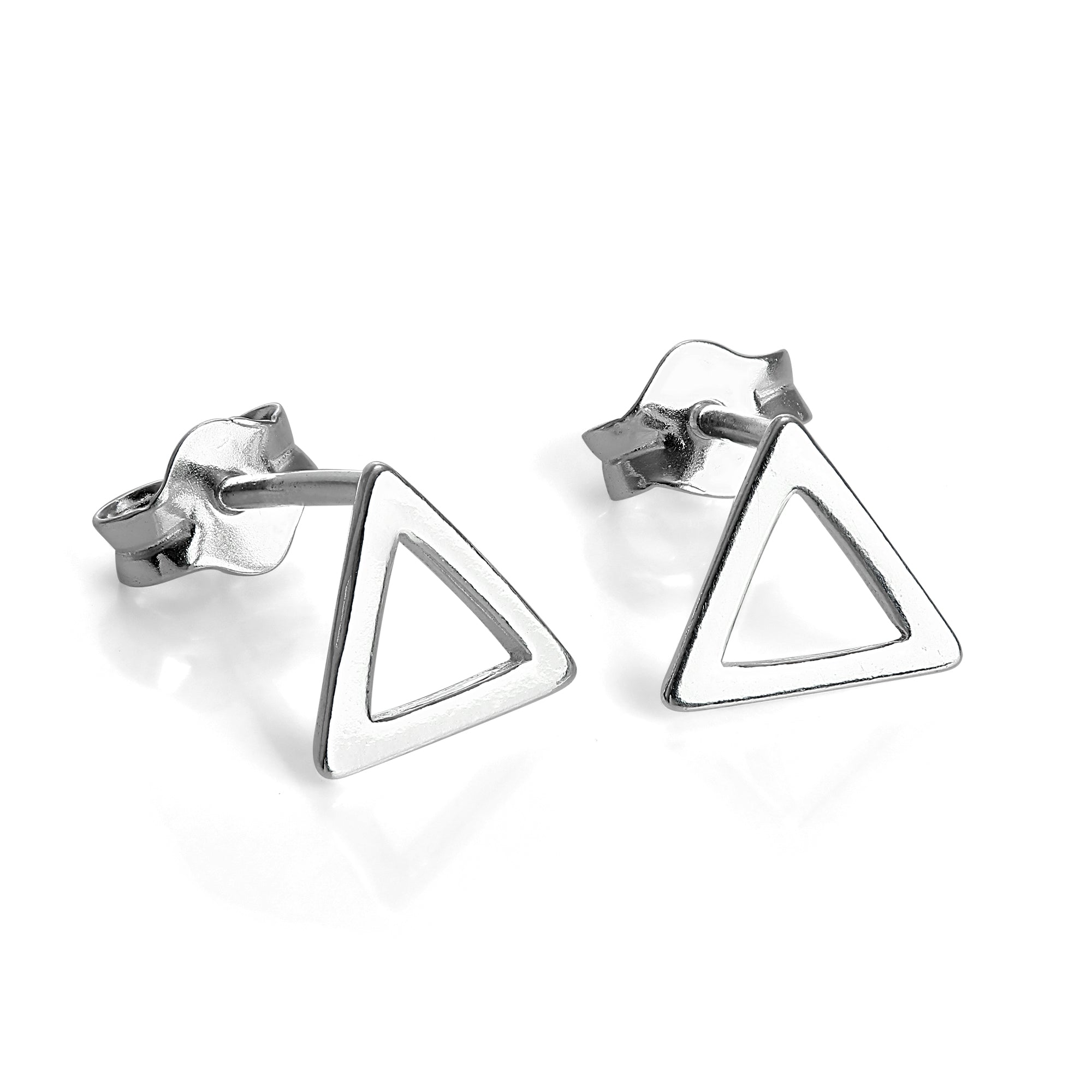 Sterlingsilber Offen Dreieck Ohrstecker