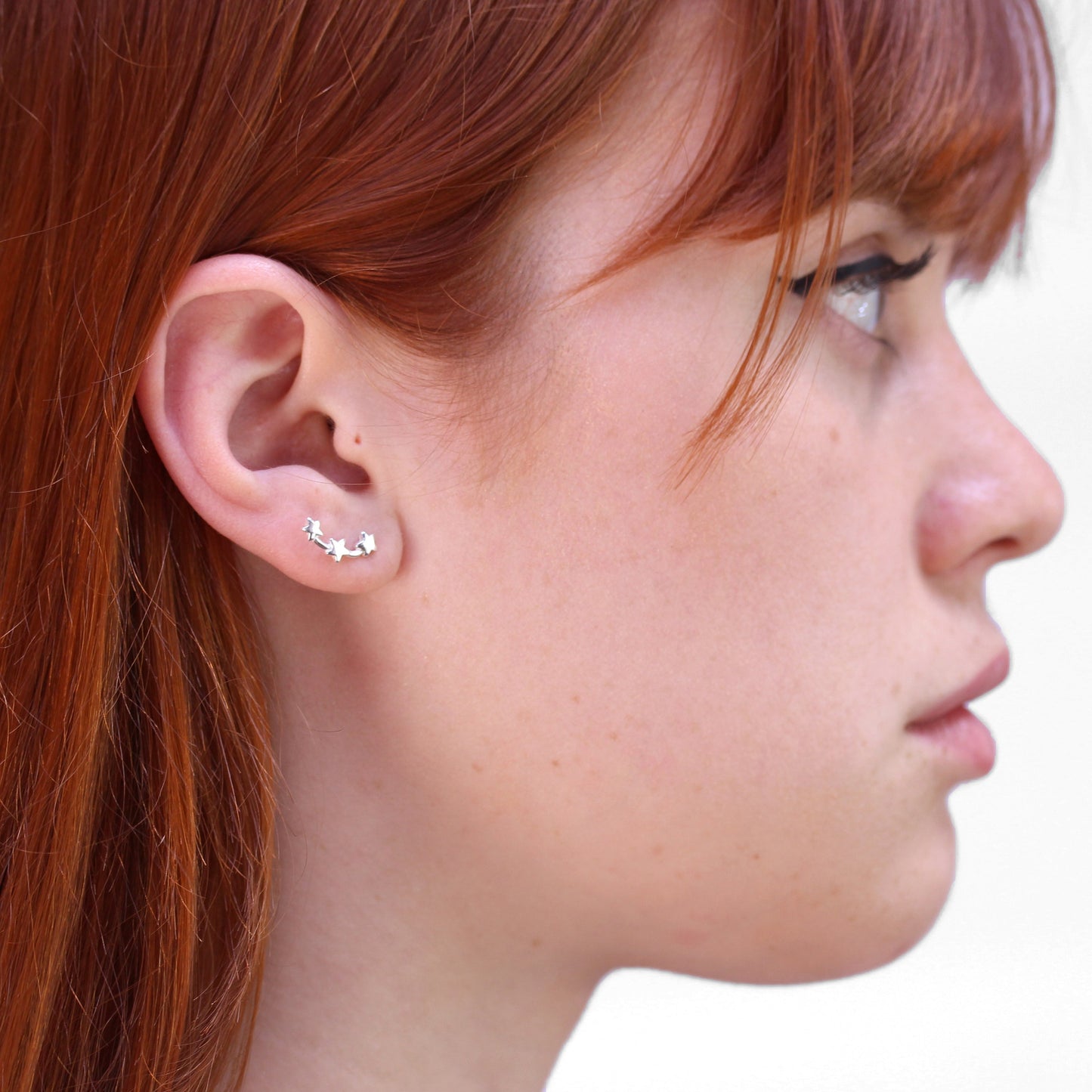 Klein Sterlingsilber Sternschnuppen Ohrstecker