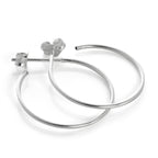 Sterlingsilber Offen 20 mm Creolen Ohrstecker