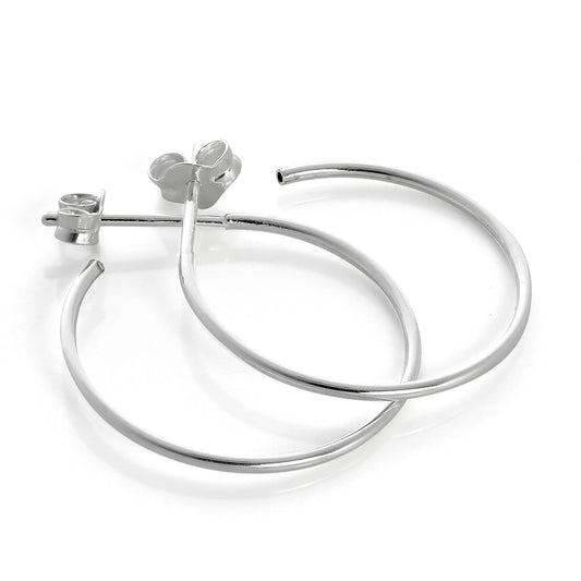 Sterlingsilber Offen 20mm Creolen Ohrstecker