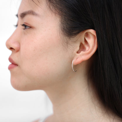 Sterlingsilber Offen 20mm Creolen Ohrstecker