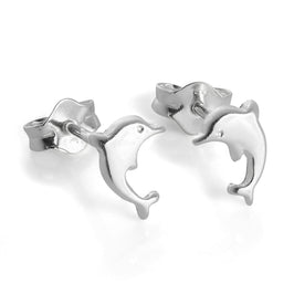 Winzig Sterlingsilber Delfin Ohrstecker