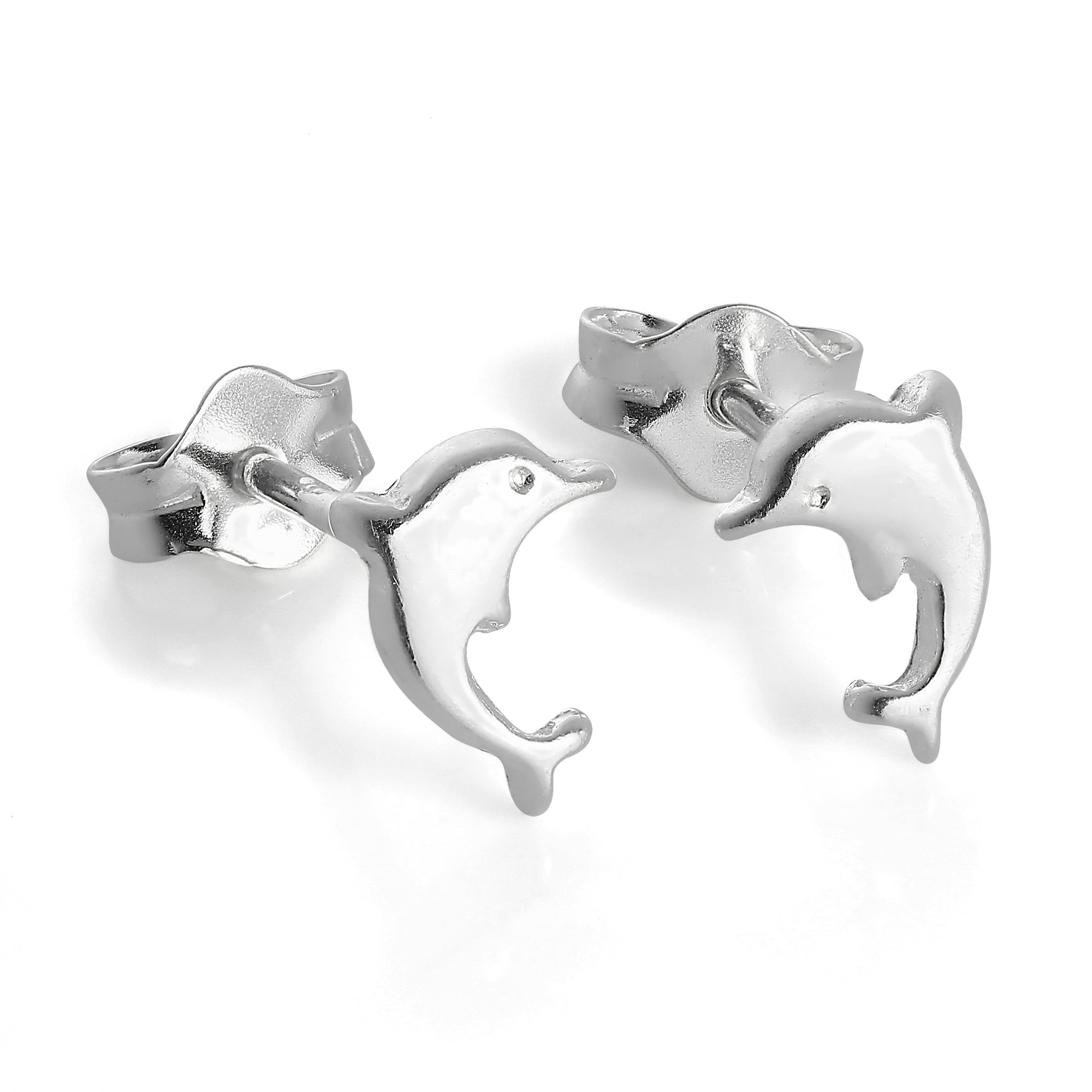 Winzig Sterlingsilber Delfin Ohrstecker