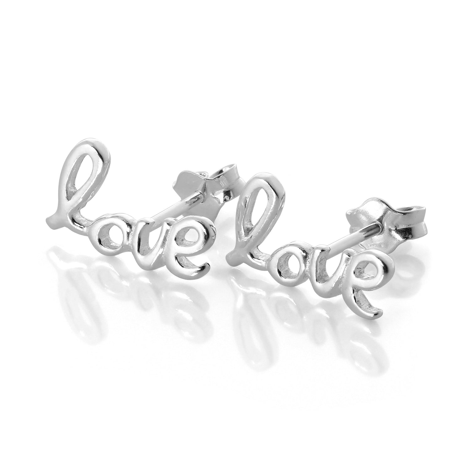 Sterlingsilber “Love“ Ohrstecker