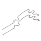Sterlingsilber 2 mm Kugel Durchzieher Ohrringe