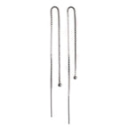 Sterlingsilber 2 mm Kugel Durchzieher Ohrringe
