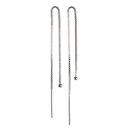Sterling Silver 2mm Ball Pull Through Earrings