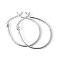 Einfach Sterlingsilber Dünn 19 mm Creolen Ohrringe