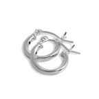 Sterlingsilber 2 mm Röhrenohrringe 12 mm - 80 mm