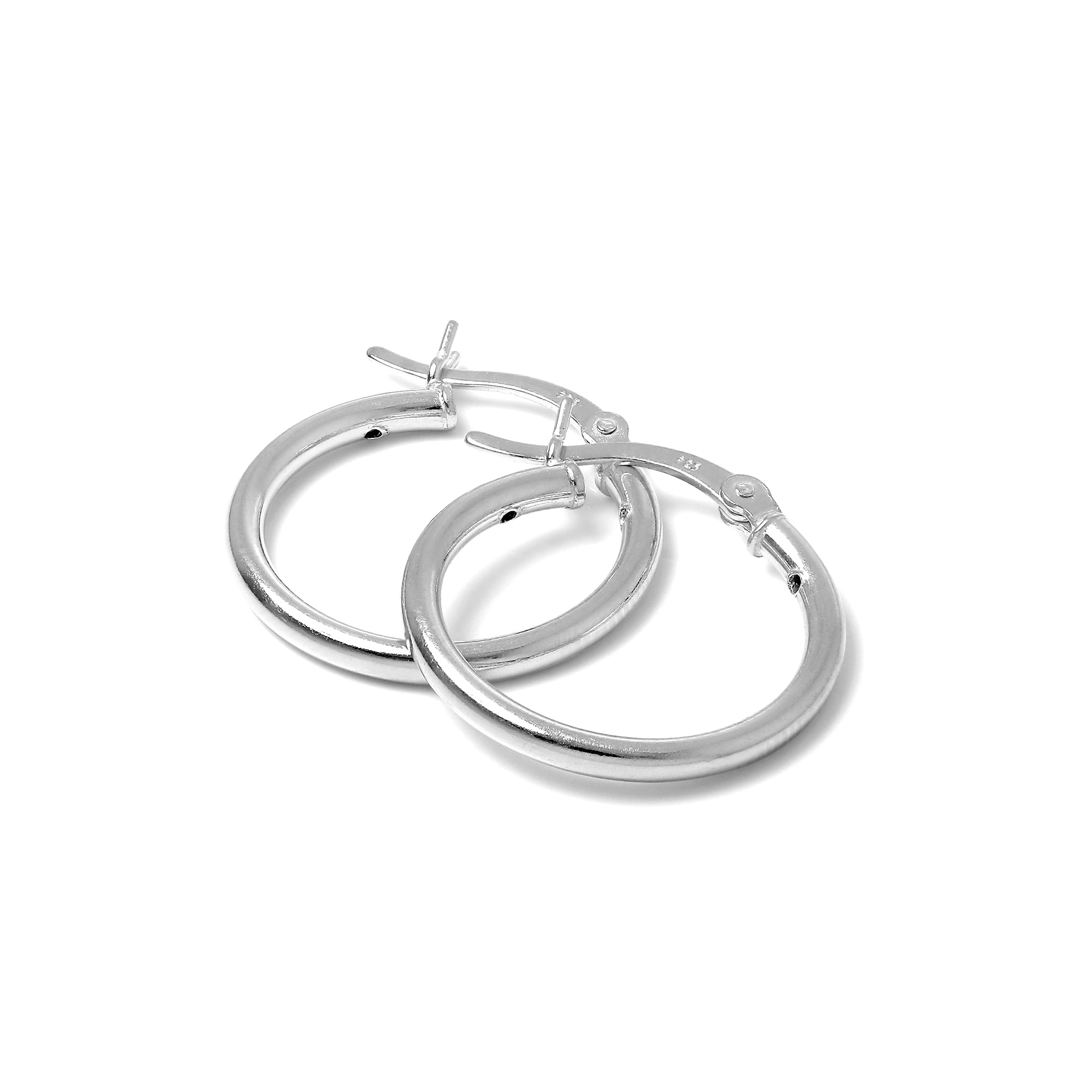 Sterlingsilber 2 mm Röhrenohrringe 12 mm - 80 mm